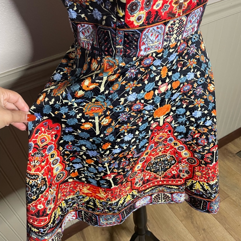 NWOT Vibrant Multicolor Sleeveless Mini Dress - Picture 6 of 15